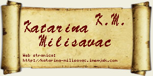 Katarina Milisavac vizit kartica